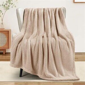 soft fleece throw blanket super cozy warm plush velvet blanket for couch camel